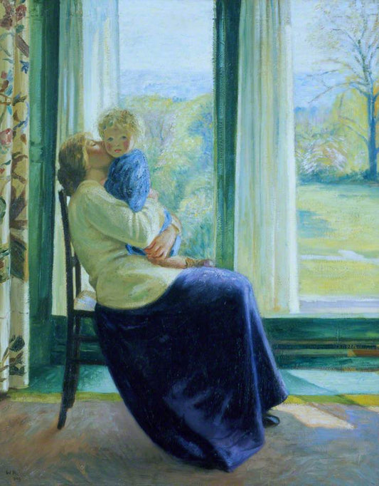 Spring, the Morning Room, vintage artwork by Sir William Rothenstein, 12x8" (A4) Poster