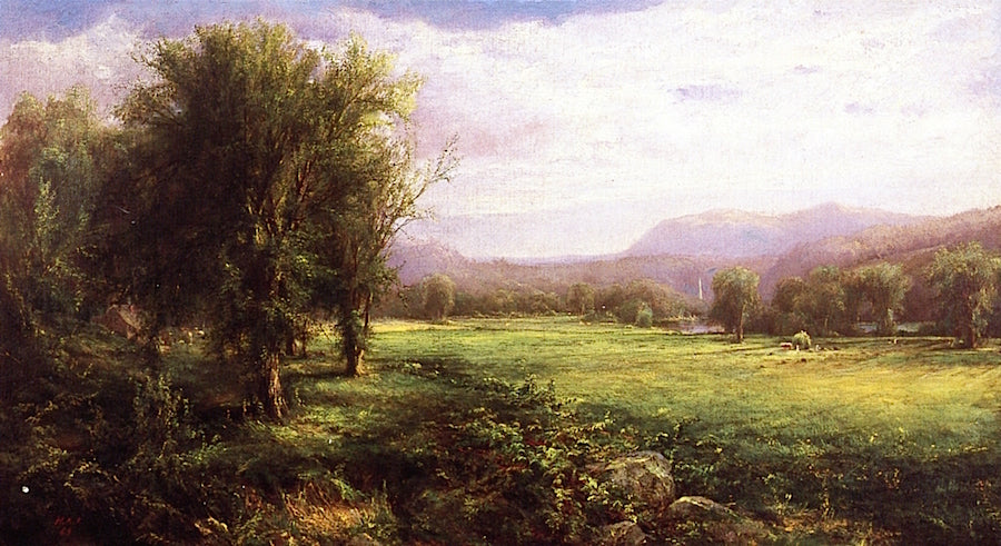 Spring farming on the Hudson, vintage artwork by Henry A. Ferguson, 12x8" (A4) Poster