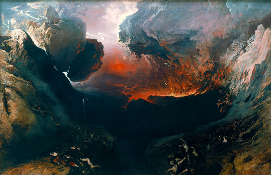 The Great Day of His Wrath, vintage artwork by John Martin, 12x8" (A4) Poster
