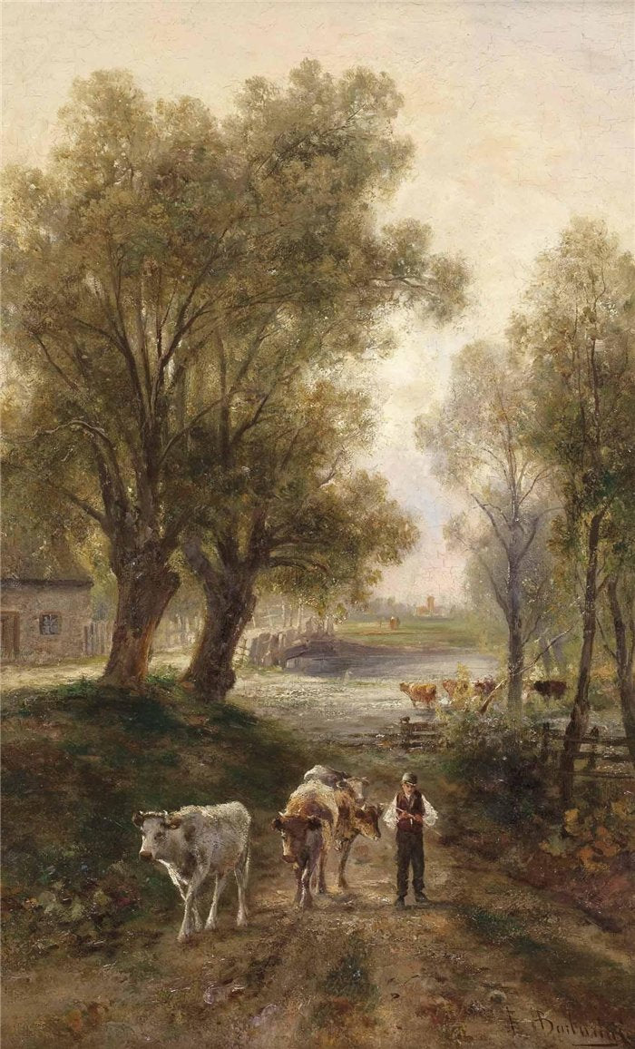 The Returning Herd by Emil Barbarini,A3(16x12")Poster