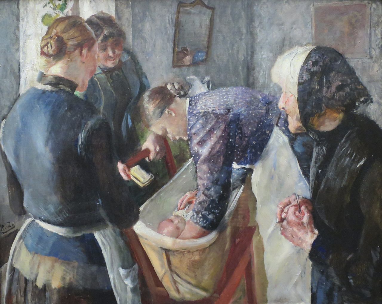 In the Bathtub by Christian Krohg,A3(16x12")Poster