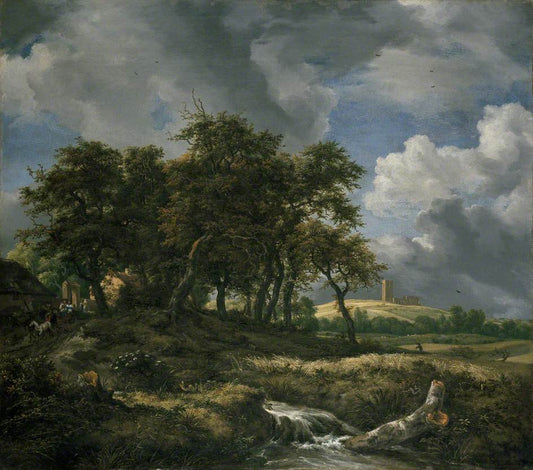 Landscape near Muiderburg, vintage artwork by Jacob van Ruisdael, 12x8" (A4) Poster