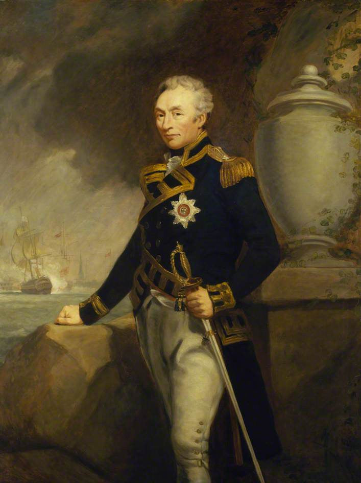 Rear-Admiral Sir Thomas Graves, vintage artwork by James Northcote, 12x8" (A4) Poster