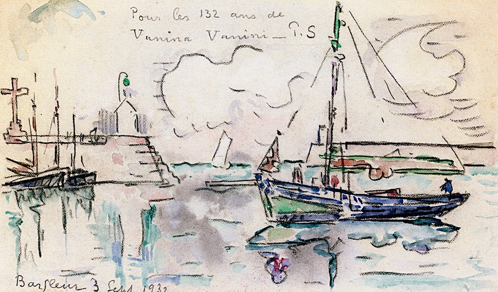 Barfleur, Leaving Port, vintage artwork by Paul Signac, 12x8" (A4) Poster