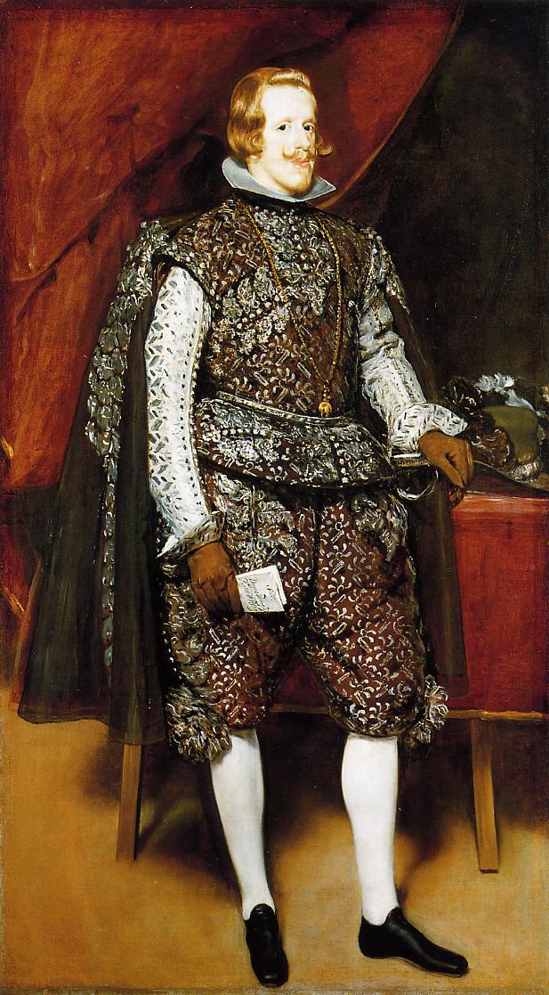 Philip IV in Brown and Silver, vintage artwork by Diego Velázquez, 12x8" (A4) Poster