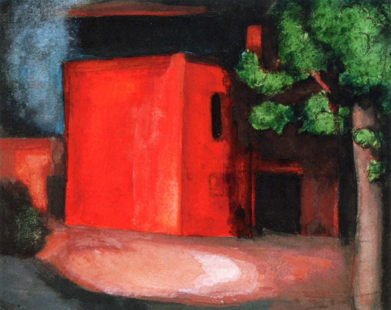 Red Barn, New Jersey (study), vintage artwork by Oscar Bluemner, 12x8" (A4) Poster