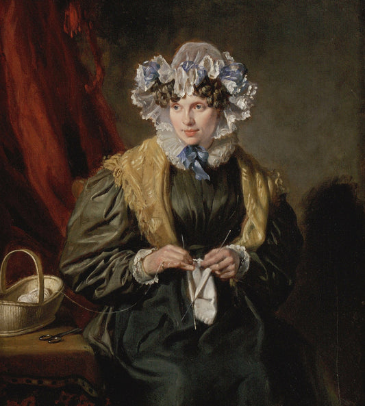 Portrait of Mrs. H. Hentzepeter, vintage artwork by Philip Corbet, A3 (16x12") Poster Print