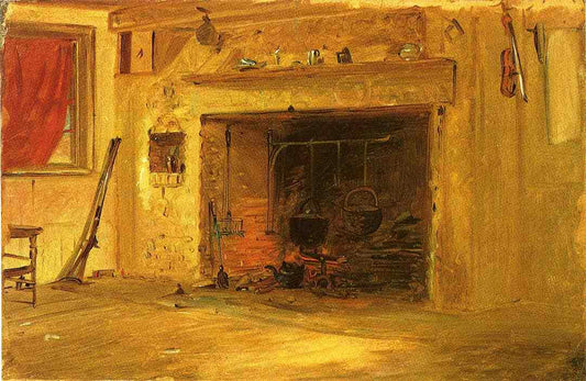 Kitchen in the Mount House, Stony Brook, vintage artwork by William Sidney Mount, A3 (16x12") Poster Print
