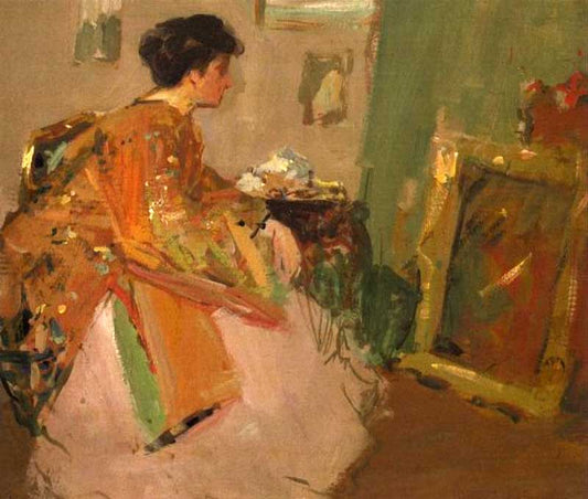 An Artistic Reverie, vintage artwork by Richard Edward Miller, 12x8" (A4) Poster