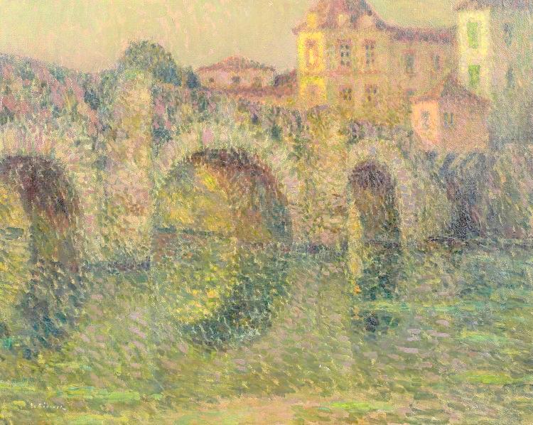 The Bridge, Sunset, Clisson by Henri Le Sidaner,A3(16x12")Poster