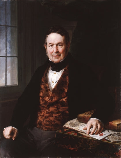 Portrait of Matías Sorzano Nájera, vintage artwork by Vicente López y Portaña, 12x8" (A4) Poster