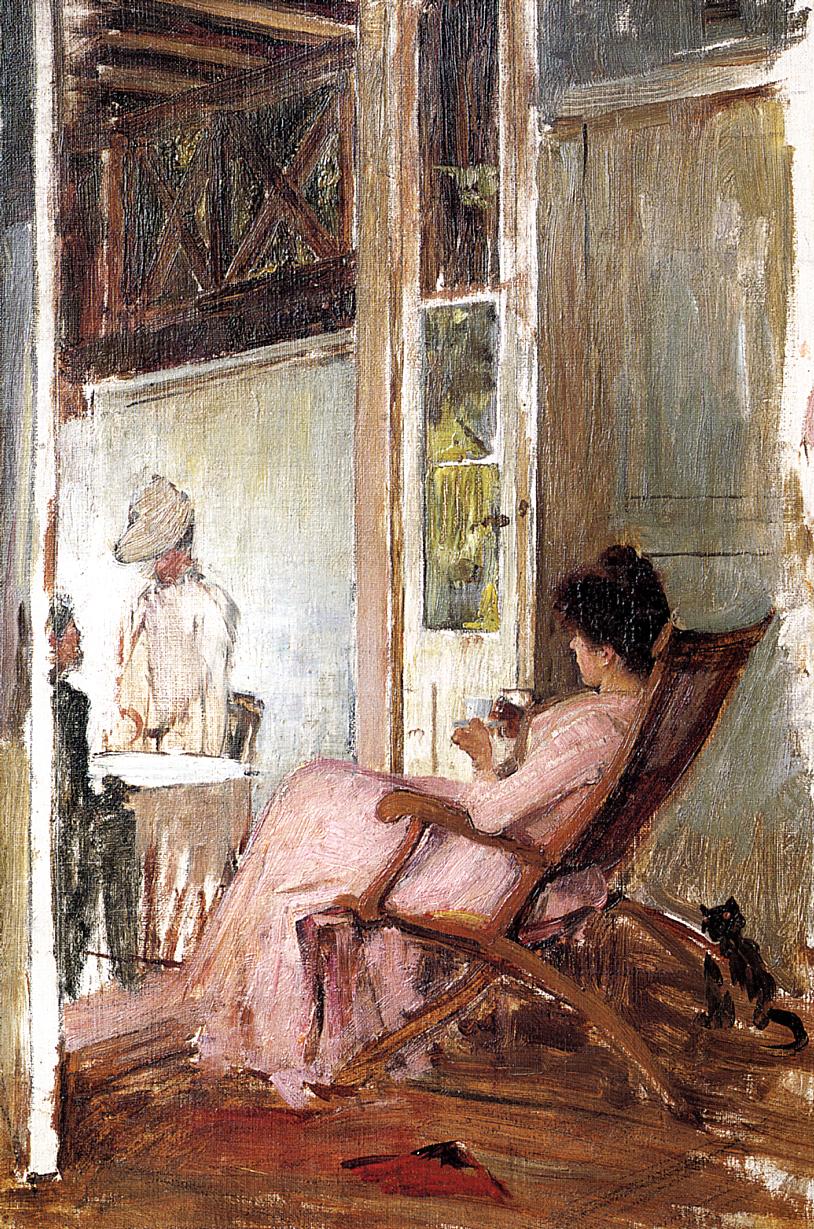 The Loggia (sketch), vintage artwork by John William Waterhouse, 12x8" (A4) Poster