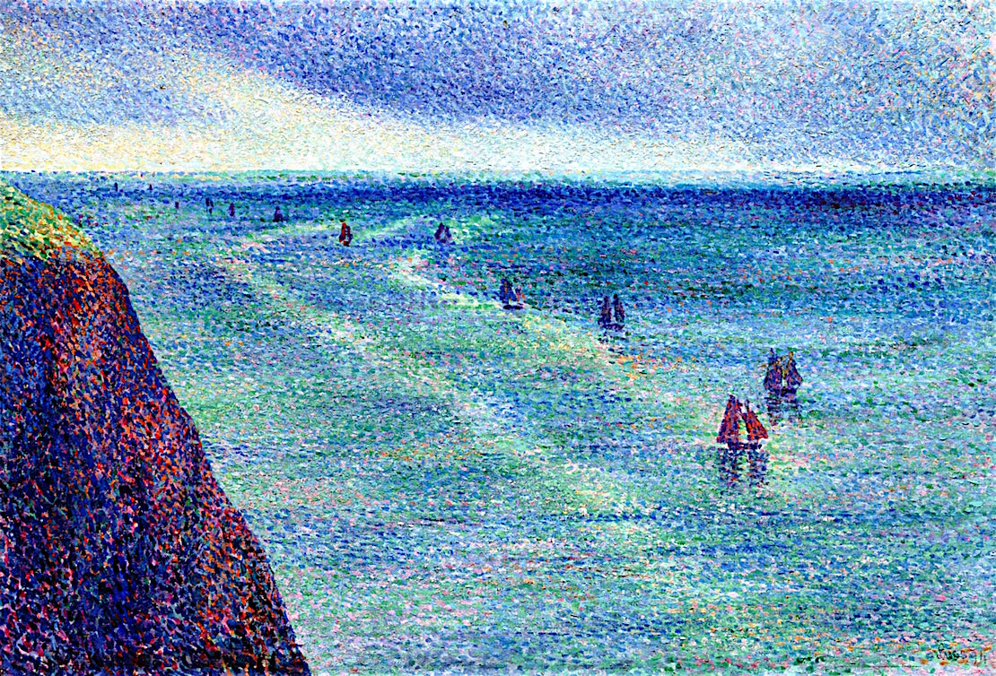 Cabaret, Fishing Boats on the Coast by Maximilien Luce,A3(16x12")Poster