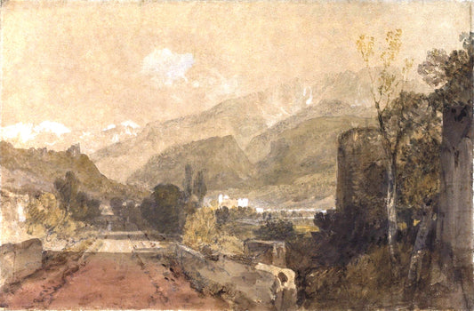 Bonneville, vintage artwork by Joseph Mallord William Turner, 12x8" (A4) Poster