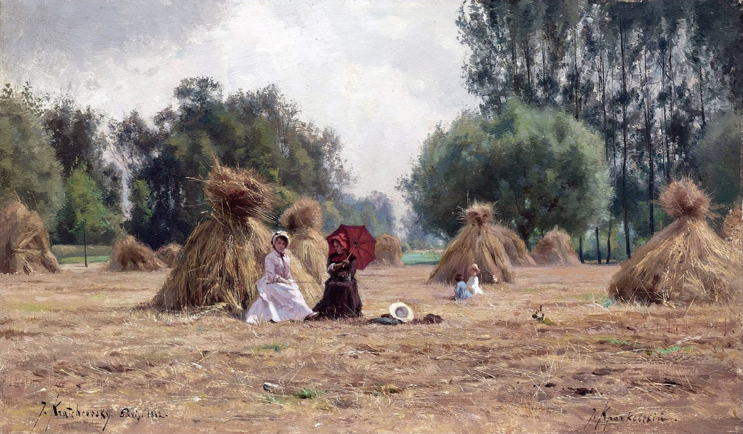 In the Hay Field by Iosif Krachkovsky,A3(16x12")Poster