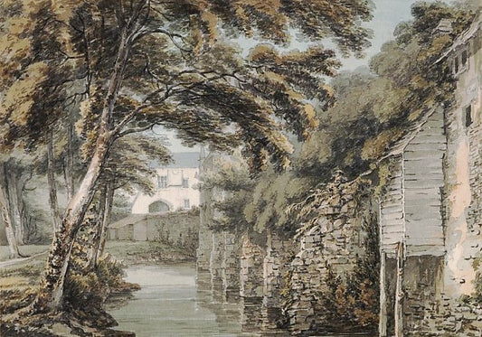 A Part of the Remains of the White Friars at Aylesford, vintage artwork by Thomas Hearne, 12x8" (A4) Poster