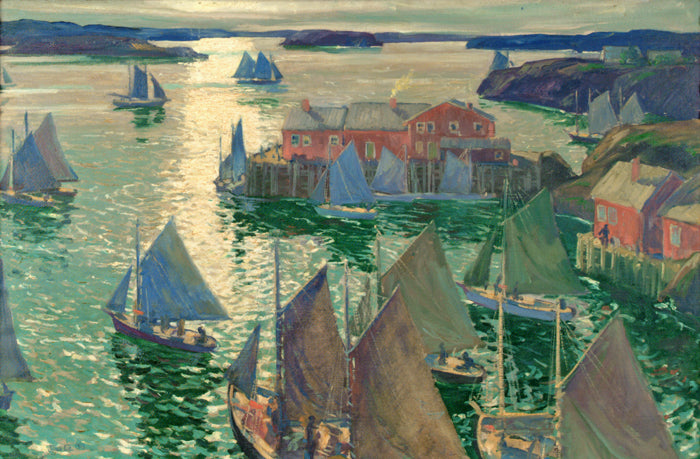 In the Path of the Sun, vintage artwork by Jonas Lie, 12x8" (A4) Poster