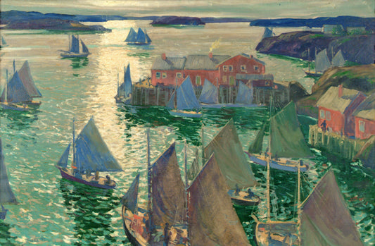 In the Path of the Sun, vintage artwork by Jonas Lie, 12x8" (A4) Poster