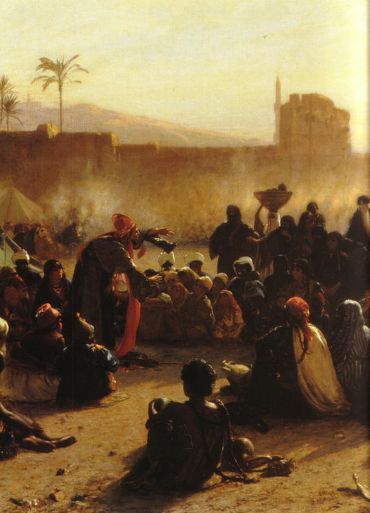 An Arabian Camp (Detail), vintage artwork by Wilhelm Gentz, A3 (16x12") Poster Print