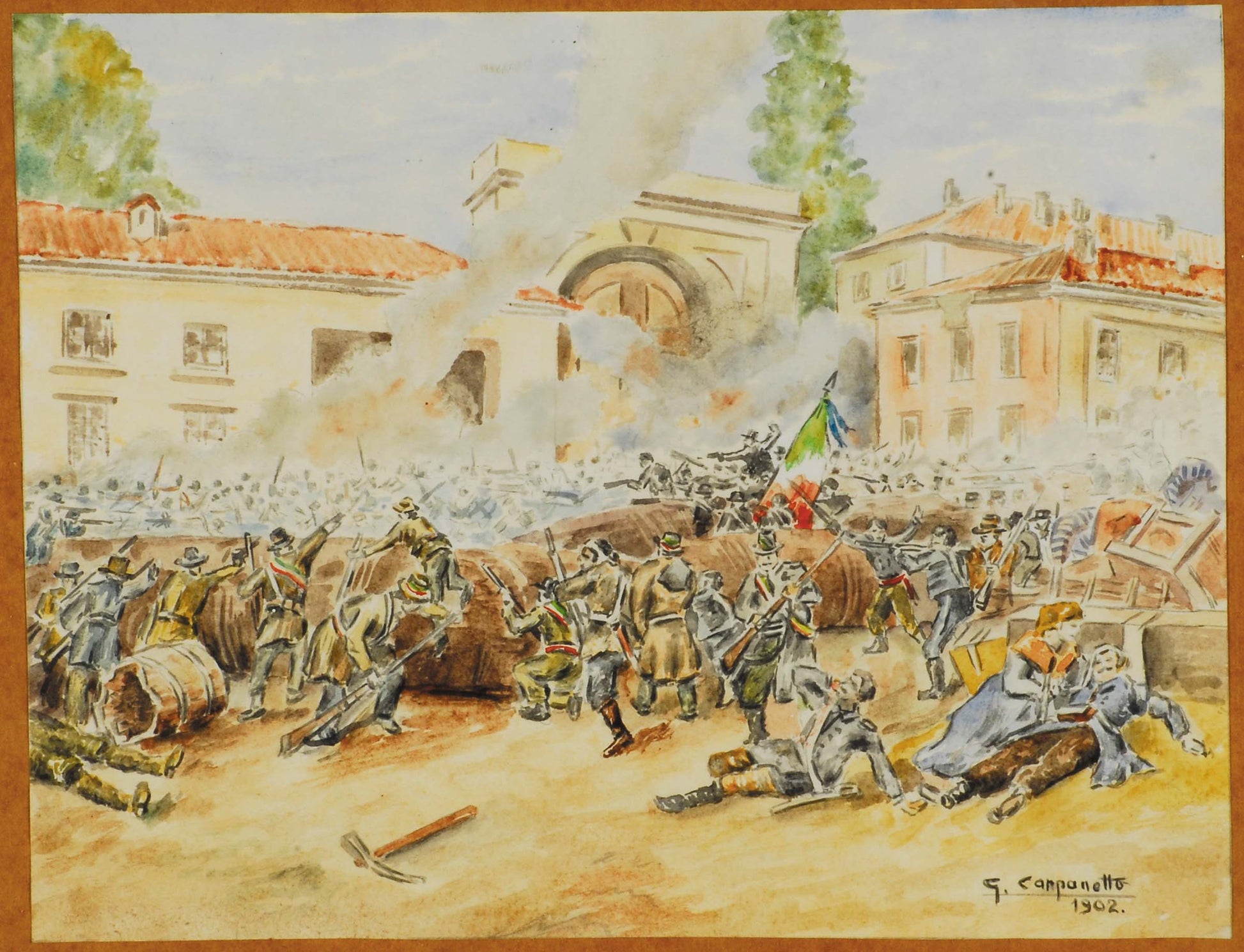an, the Taking of Porta Tosa by Giovanni Battista Carpanetto,A3(16x12")Poster