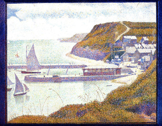 Port-en-Bessin, The Outer Harbor, High Tide, vintage artwork by Georges Seurat, 12x8" (A4) Poster