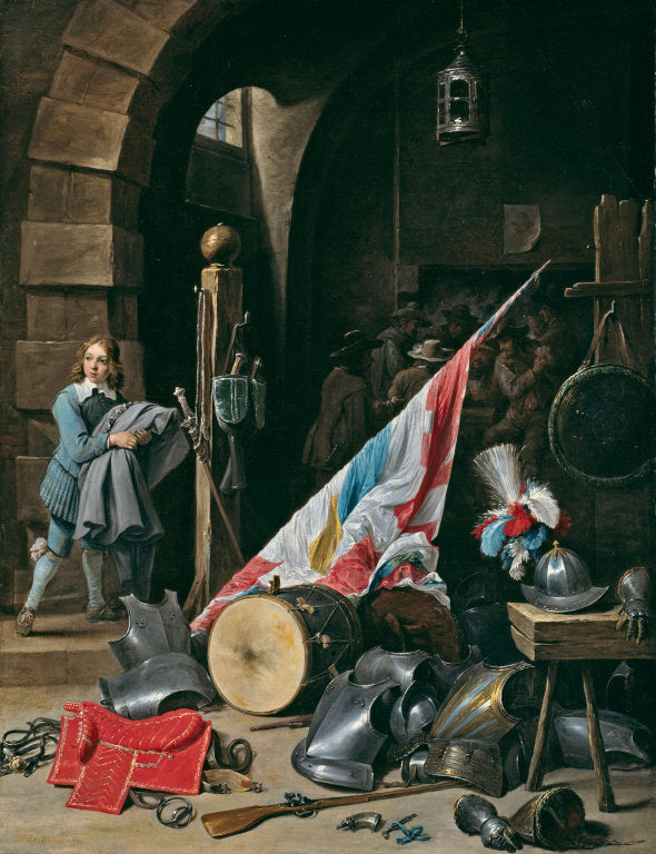 The Guardhouse, vintage artwork by David Teniers (II), 12x8" (A4) Poster