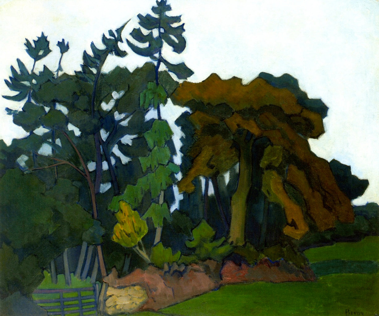 The Plantation, vintage artwork by Robert Bevan, 12x8" (A4) Poster