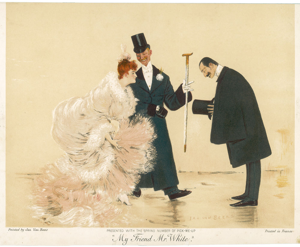 My Friend Mr. White by Jan van Beers,A3(16x12")Poster