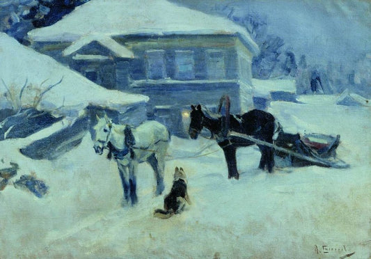 An Inn, vintage artwork by Alexei Stepanov, 12x8" (A4) Poster
