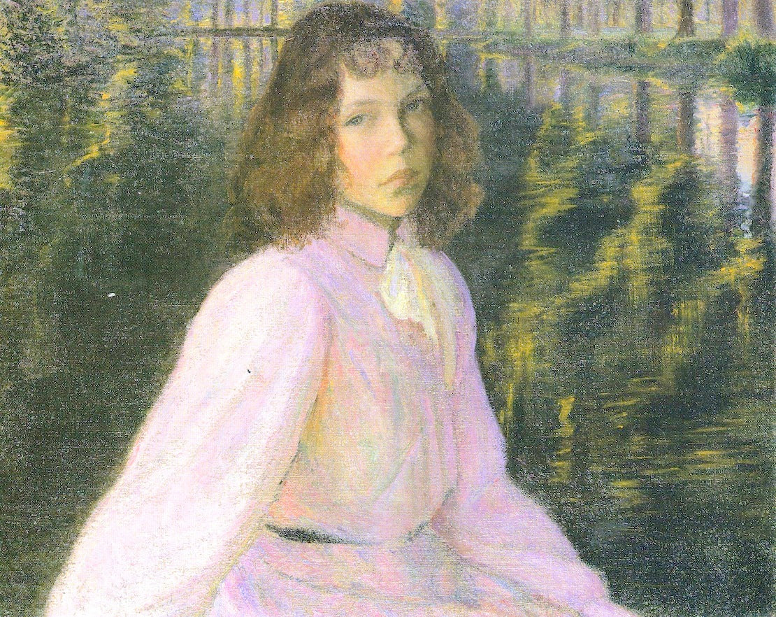 At the River's Head, vintage artwork by Lilla Cabot Perry, 12x8" (A4) Poster