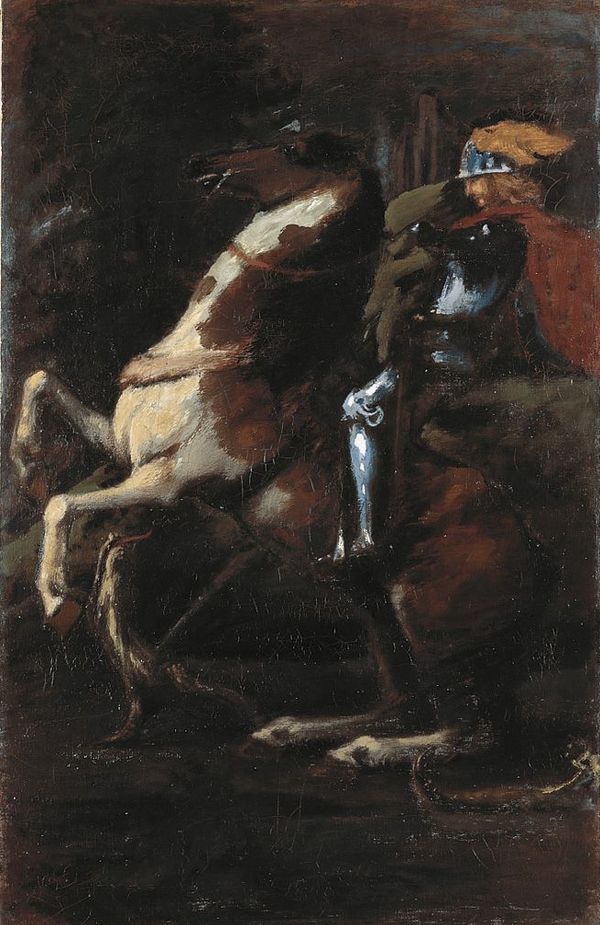The Three Riders II: Saint George, vintage artwork by Hans von Marees, 12x8" (A4) Poster