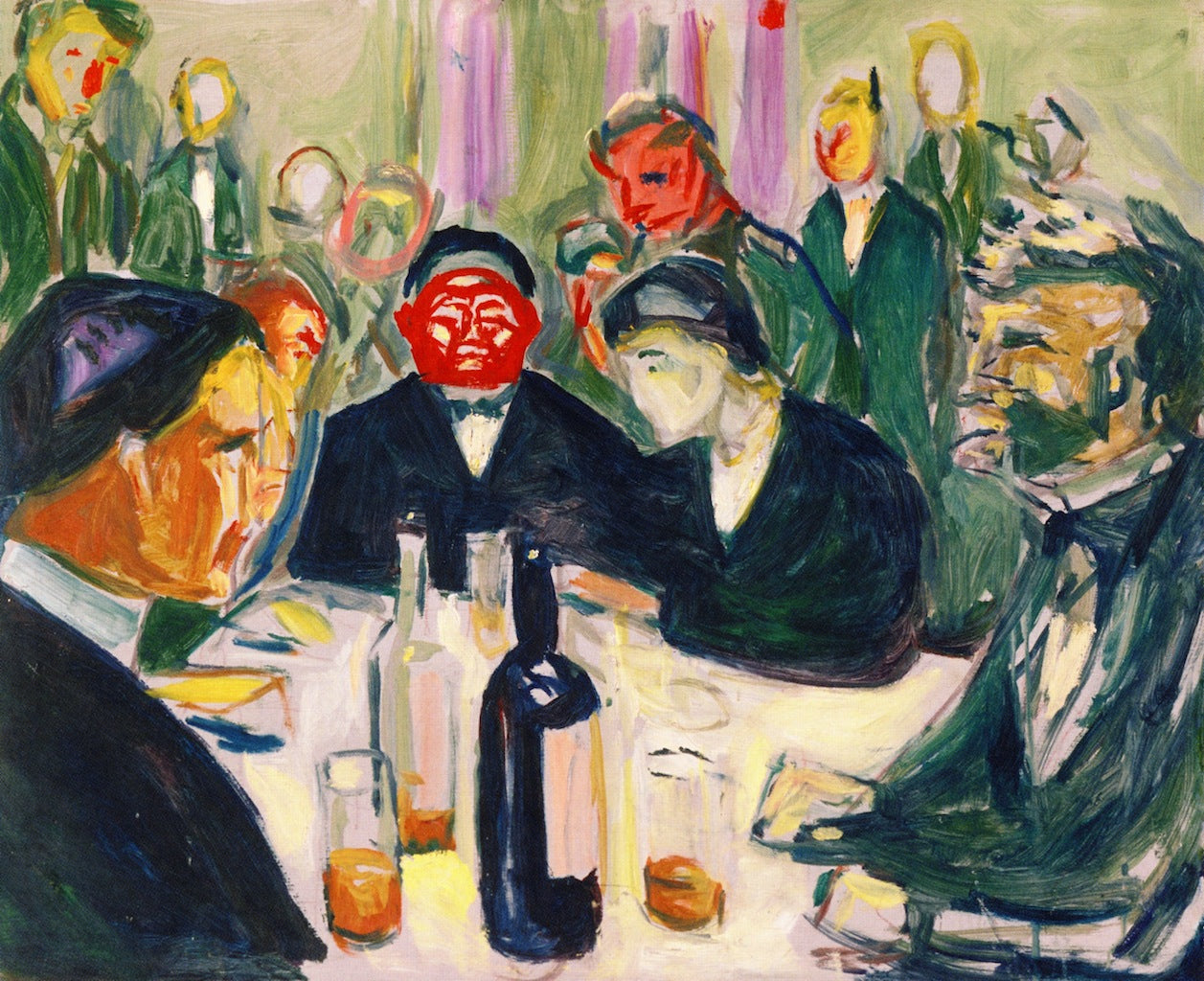 Around the Drinking Table by Edvard Munch,A3(16x12")Poster
