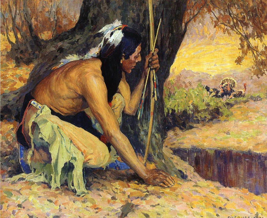 The Turkey Hunter by Eanger Irving Couse,A3(16x12")Poster