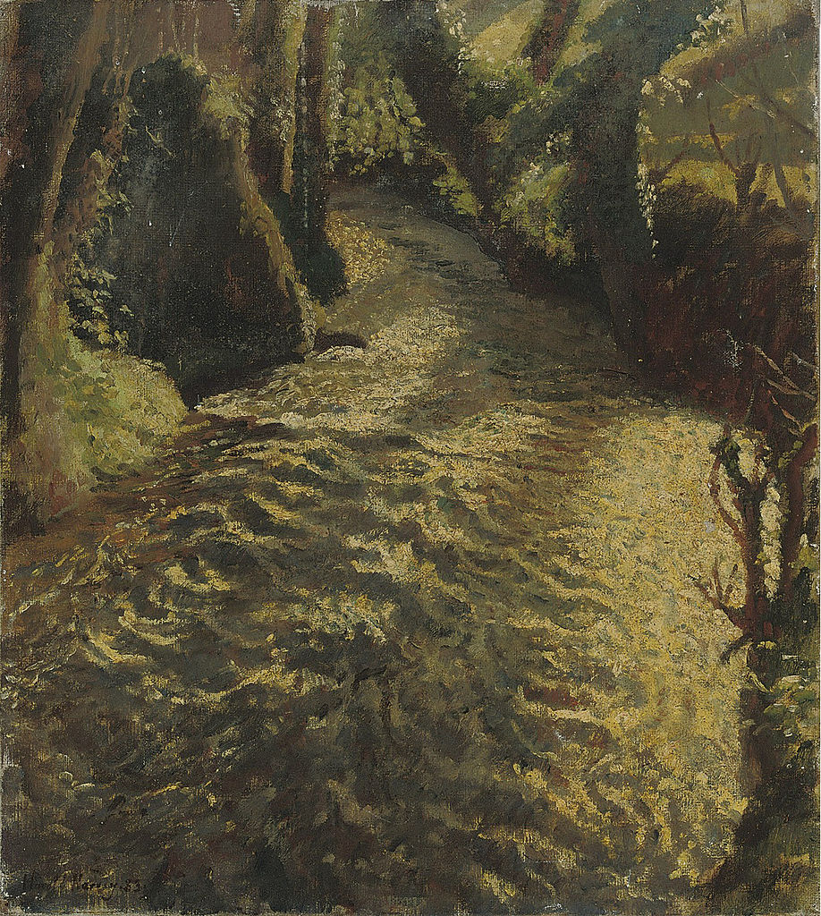 The Stream in Winter by Harold Charles Francis Harvey,16x12(A3) Poster