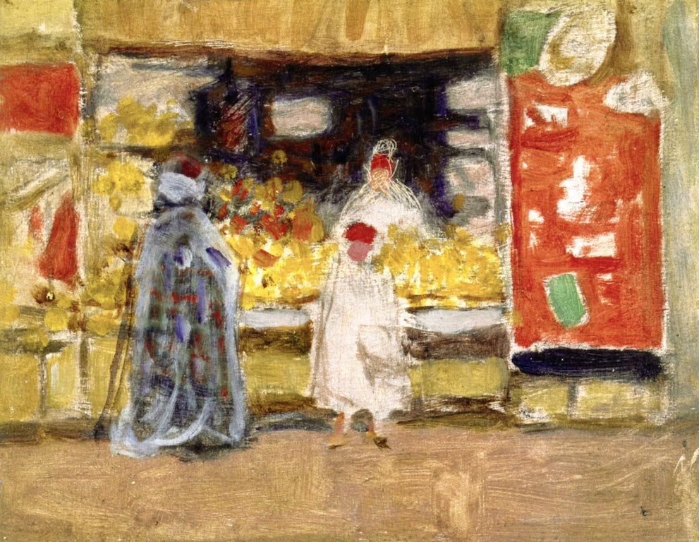 Bazaar, Study for  by James Wilson Morrice,A3(16x12")Poster