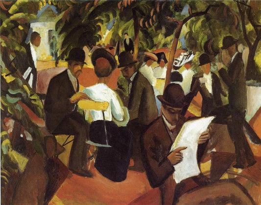 Garden Restaurant by August Macke,16x12(A3) Poster