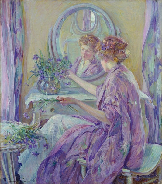 The Violet Kimono, vintage artwork by Robert Lewis Reid, 12x8" (A4) Poster