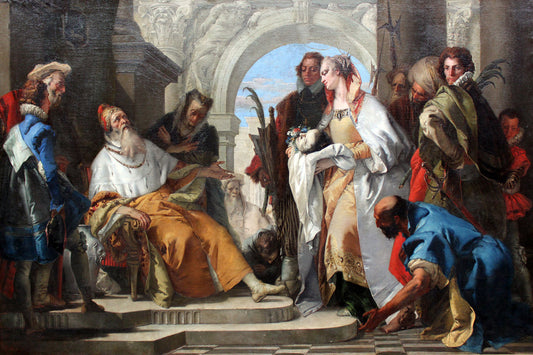 The Patron Saints of the Crotta Family, vintage artwork by Giovanni Battista Tiepolo, 12x8" (A4) Poster