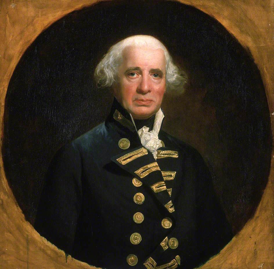 Admiral of the Fleet Howe, 1st Earl Howe, vintage artwork by John Singleton Copley, 12x8" (A4) Poster