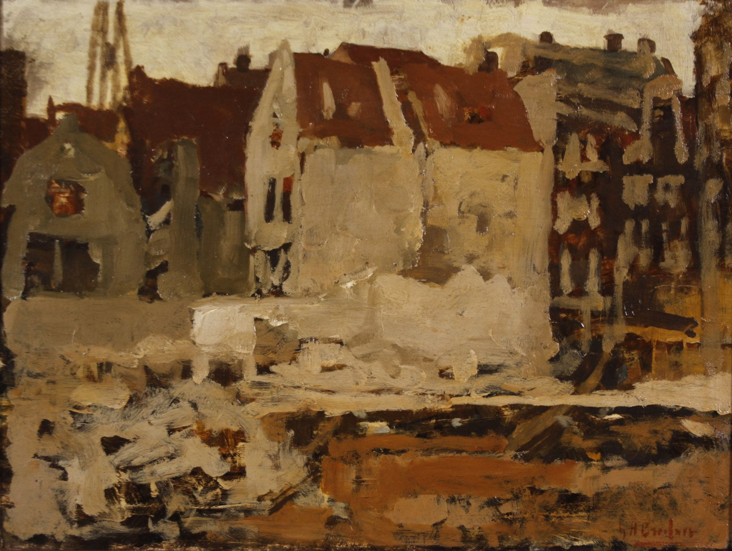 e aan de Nieuwendijk te Amsterdam by George Hendrik Breitner,A3(16x12")Poster
