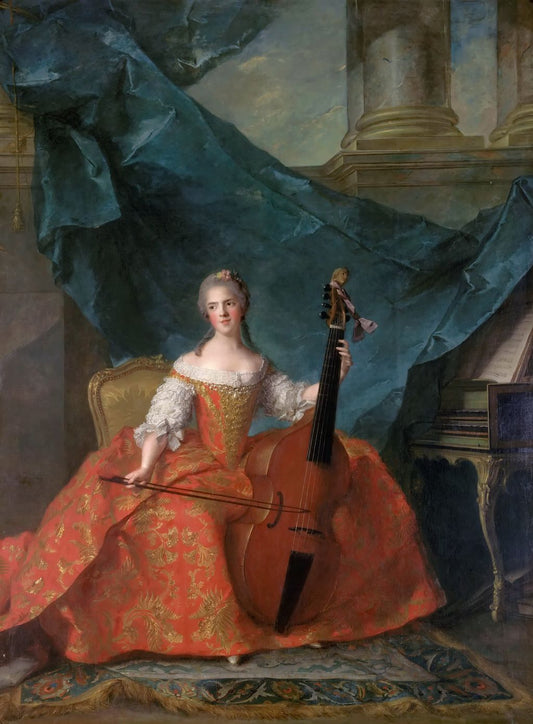 Madame Henriette, vintage artwork by Jean-Marc Nattier, 12x8" (A4) Poster