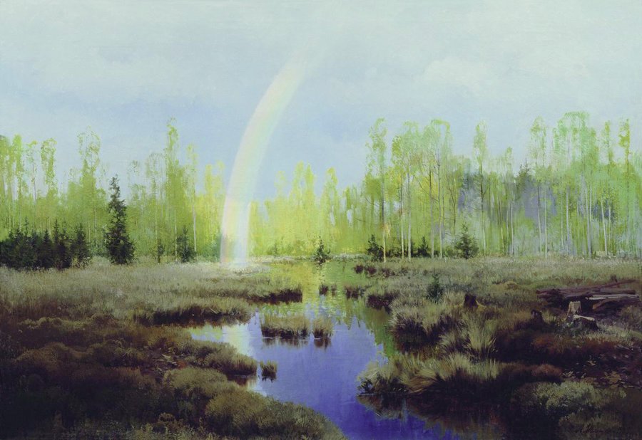 Rainbow in the Forest by Andrei Shilder,A3(16x12")Poster