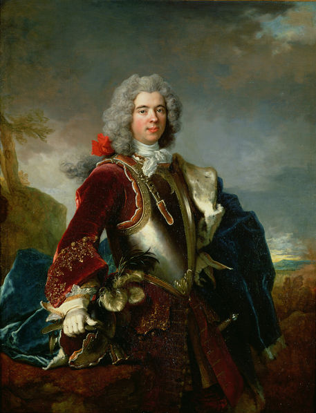 Portrait of Prince Jacques Grimaldi, vintage artwork by Nicolas de Largillière, 12x8" (A4) Poster