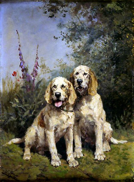 Working Dogs, vintage artwork by Charles Olivier de Penne, 12x8" (A4) Poster