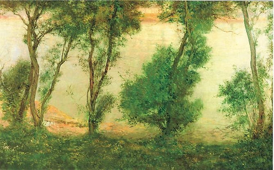 Piscatagua River from the Tarbell Home, vintage artwork by Edmund Tarbell, 12x8" (A4) Poster