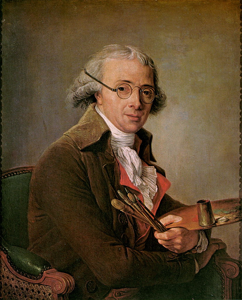 Portrait of François Andre Vincent, vintage artwork by Adelaïde Labille-Guiard, 12x8" (A4) Poster