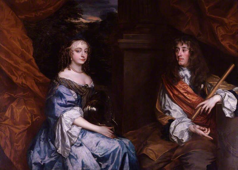 Anne Hyde, Duchess of York, King James II, vintage artwork by Peter Lely, 12x8" (A4) Poster