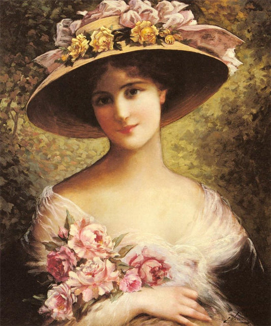 The Fancy Bonnet by Emile Vernon,16x12(A3) Poster