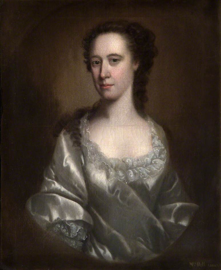 Mrs Dulcibella Bell, vintage artwork by Attributed to Joseph Highmore, 12x8" (A4) Poster