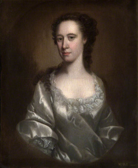 Mrs Dulcibella Bell, vintage artwork by Attributed to Joseph Highmore, 12x8" (A4) Poster